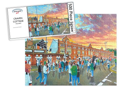 Craven Cottage Stadium 'Going to the Match' Fine Art Jigsaw Puzzle - Fulham FC